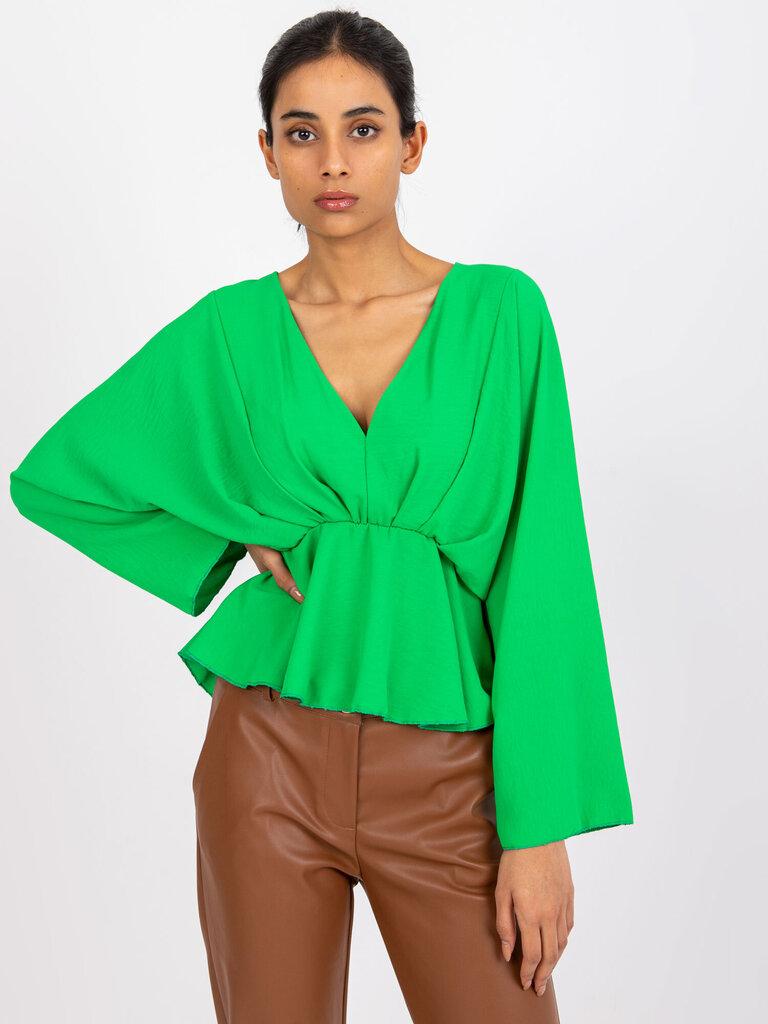 Naiste roheline trükiga pluus цена и информация | Naiste pluusid, särgid | kaup24.ee