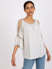 Женская блуза на каждый день, светло-бежевая  цена и информация | Женские блузки, рубашки | kaup24.ee