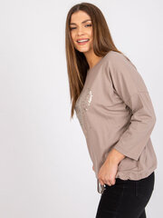 Женская блуза с принтом, темно-бежевая  цена и информация | Женские блузки, рубашки | kaup24.ee