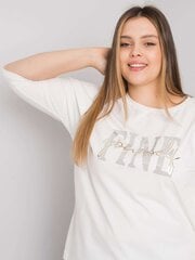 хлопковая блузка больших размеров цвета экрю alinne цена и информация | Женские блузки, рубашки | kaup24.ee