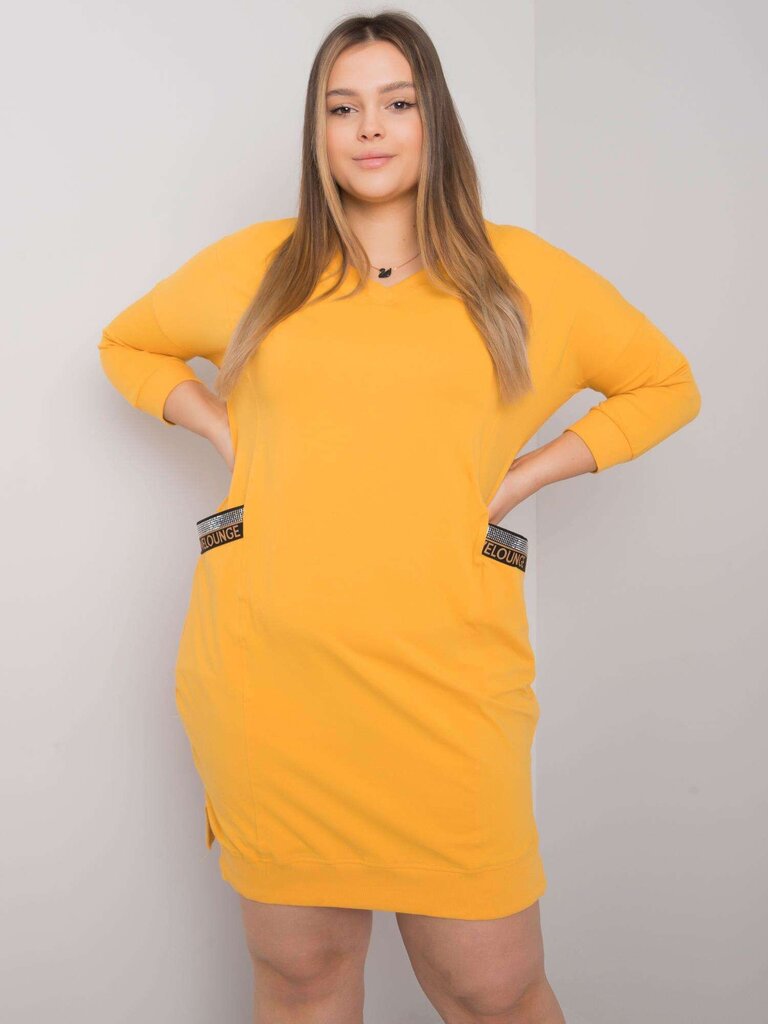 Naiste tumekollane Plus-suuruses kleit hind ja info | Kleidid | kaup24.ee