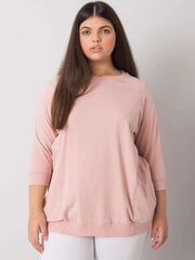 brudnoróżowa damska bluzka plus size z rękawem 3/4 цена и информация | Женские блузки, рубашки | kaup24.ee