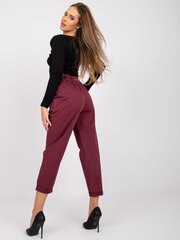 Женские брюки из ткани, темно-бордовые  цена и информация | Штаны женские | kaup24.ee