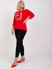 красная длинная блузка больших размеров с принтом цена и информация | Женские блузки, рубашки | kaup24.ee