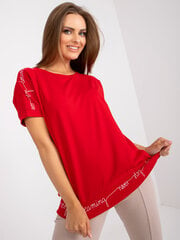 красная повседневная блуза с коротким рукавом цена и информация | Женские блузки, рубашки | kaup24.ee