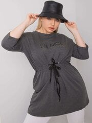 Женская меланжевая туника больших размеров с надписью, темно-серая  цена и информация | Туники | kaup24.ee