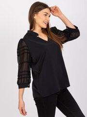 светло-розово-черная блузка с вышивкой цена и информация | Женские блузки, рубашки | kaup24.ee
