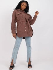 коричневая теплая длинная рубашка в полоску олеся цена и информация | Женские блузки, рубашки | kaup24.ee