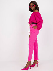 флуорозовые прямые брюки с высокой талией из ткани seville цена и информация | Штаны женские | kaup24.ee
