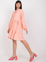 Женское платье персикового цвета с оборкой цена и информация | Платье | kaup24.ee