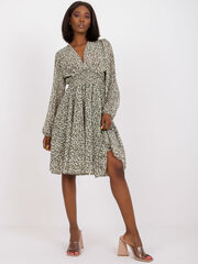 Naiste mustriga khakivärvi kleit hind ja info | Kleidid | kaup24.ee