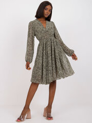 Naiste mustriga khakivärvi kleit hind ja info | Kleidid | kaup24.ee