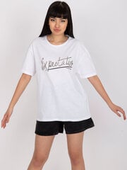 Женская белая футболка с аппликацией цена и информация | Женские футболки | kaup24.ee