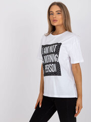 Женская белая футболка с аппликацией цена и информация | Женские футболки | kaup24.ee