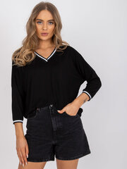 Женская черная повседневная блузка цена и информация | Женские блузки, рубашки | kaup24.ee