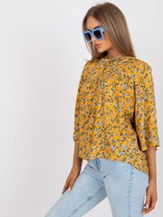 Женская темно-желтая блуза с принтом цена и информация | Футболка женская | kaup24.ee