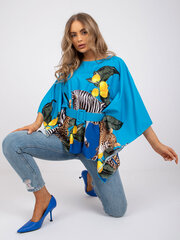 Naiste sinine ühe suurusega pluus hind ja info | Naiste pluusid, särgid | kaup24.ee