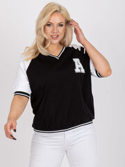 Naiste must-valge pluss suuruses pluus hind ja info | Naiste pluusid, särgid | kaup24.ee