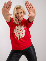 красная длинная блузка больших размеров с принтом цена и информация | Женские блузки, рубашки | kaup24.ee