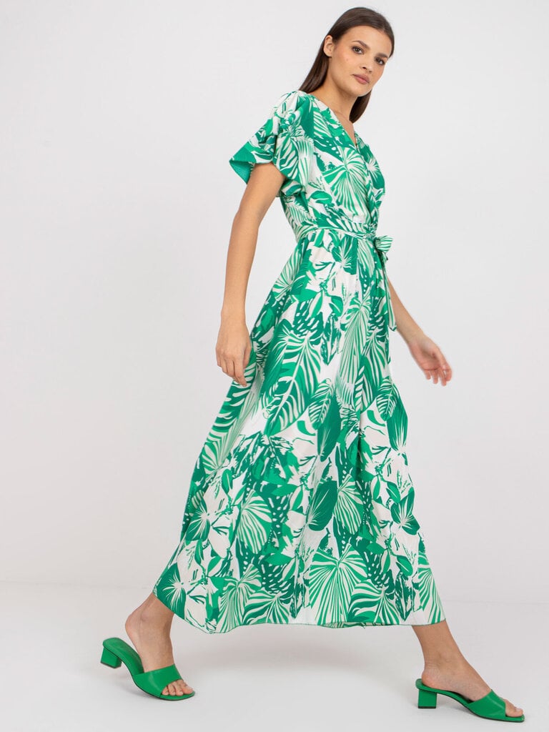 Naiste valge-roheline kleit trükiga hind ja info | Kleidid | kaup24.ee