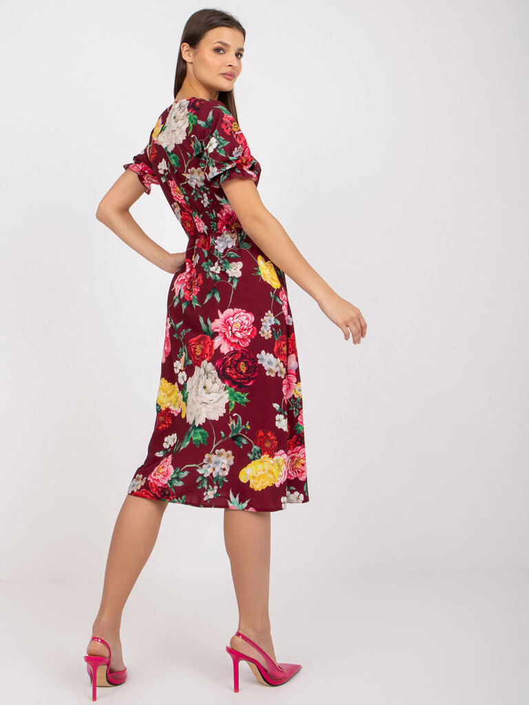Naiste bordoopunane kleit trükiga hind ja info | Kleidid | kaup24.ee