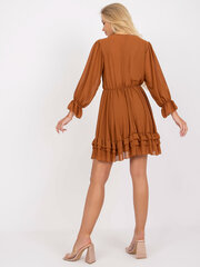 Женское светло-коричневое платье с оборкой цена и информация | Платья | kaup24.ee