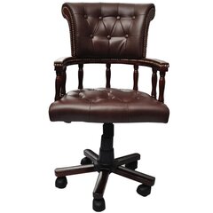 Вращающееся офисное кресло капитана Честерфилд, коричневый цена и информация | Офисные кресла | kaup24.ee