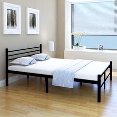 vidaXL voodi madratsiga, LED, valge, kunstnahk 140 x 200 cm hind ja info | Madratsid | kaup24.ee