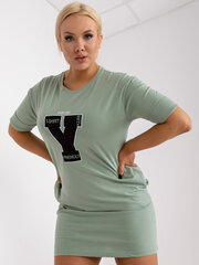 Женское ярко-зеленое платье больших размеров цена и информация | Женские блузки, рубашки | kaup24.ee