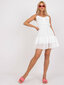 Naiste valge satsiga kleit цена и информация | Kleidid | kaup24.ee