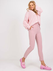светло-розовые женские тканевые брюки с карманами цена и информация | Штаны женские | kaup24.ee