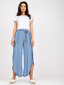 Naiste helesinisest kangast püksid hind ja info | Naiste püksid | kaup24.ee