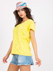 Naiste kollane tavaline T-särk hind ja info | Naiste T-särgid | kaup24.ee