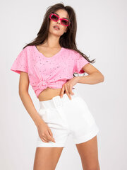 Naiste roosa ühevärviline T-särk hind ja info | Naiste T-särgid, topid | kaup24.ee