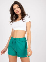 темно-зеленые базовые спортивные штаны с карманами цена и информация | Джинсовые шорты | kaup24.ee