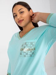 Naiste piparmündi pluus pluss suurus hind ja info | Naiste pluusid, särgid | kaup24.ee