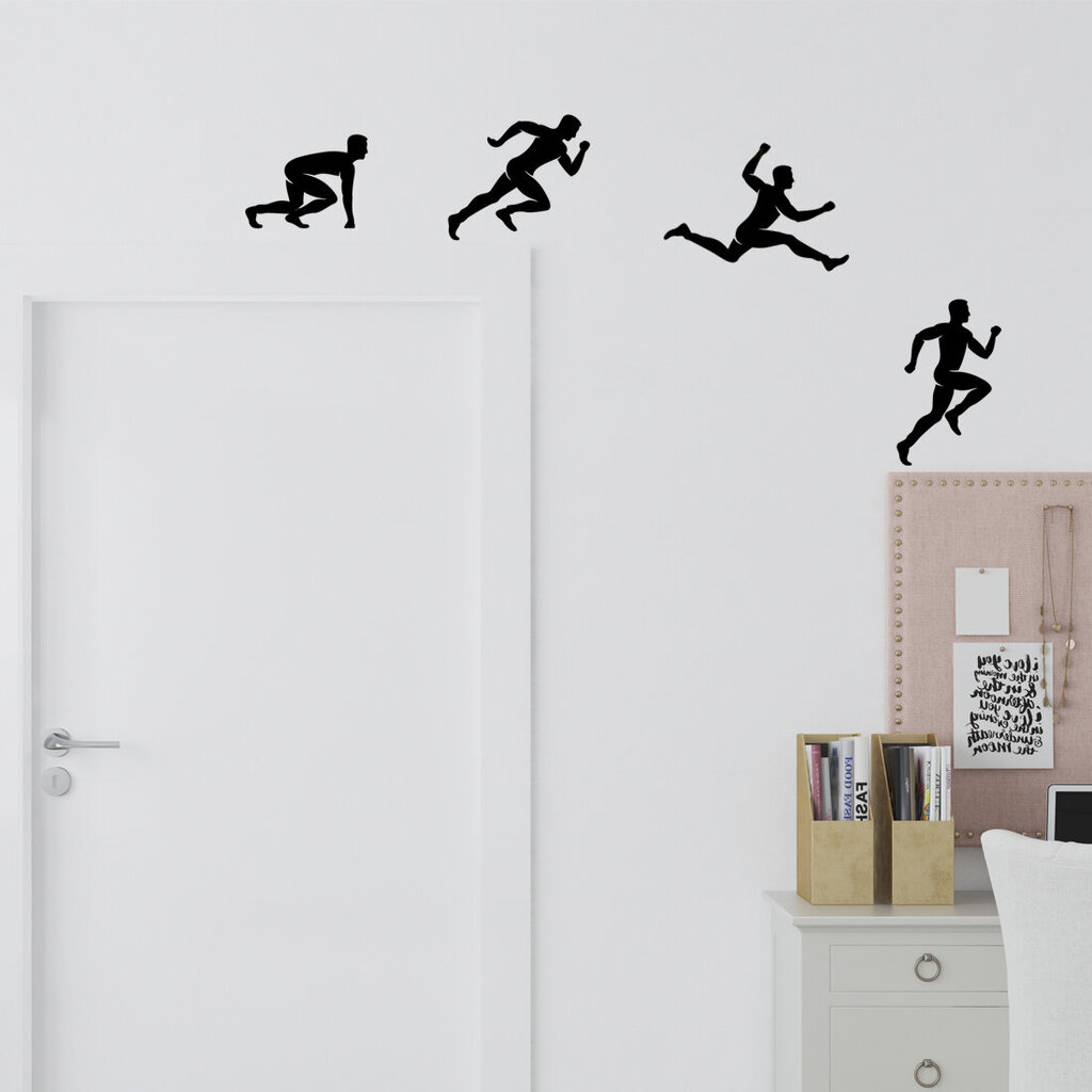 Jooksjate sportlaste motiveeriv seinakleebise pistikupesa kleebis elutoa lasteaia koridori jaoks hind ja info | Seinakleebised | kaup24.ee