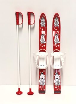 Детские лыжи, комплект, лыжи длинной 70 см, цвет: красный  (6081) 5339 цена и информация | Горные лыжи | kaup24.ee