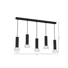 Milagro подвесной светильник Dante Black/Silver цена и информация | Люстры | kaup24.ee