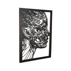 3D металлическое настенное украшение Face 85x60 см цена и информация | Картины, живопись | kaup24.ee