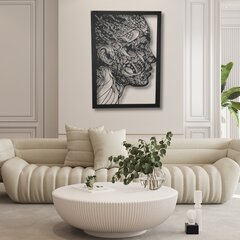 3D metallist seinakaunistus Face 85x60cm цена и информация | Картины, живопись | kaup24.ee