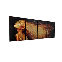 Käsitsi valmistatud metallist polüptühhon Gold Dust 160x60cm цена и информация | Картины, живопись | kaup24.ee