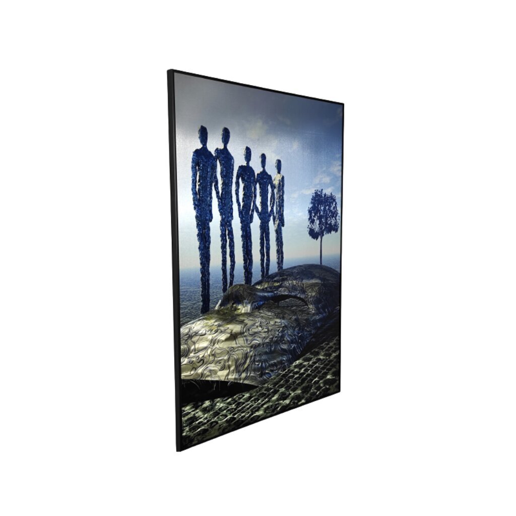 Käsitsi valmistatud metallmaal Humans 60x90cm цена и информация | Seinapildid | kaup24.ee