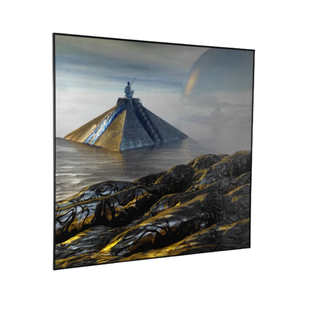 Käsitsi valmistatud metallmaal Pyramid 90x90cm hind ja info | Seinapildid | kaup24.ee