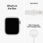 Apple Watch Series 8 GPS 45mm Silver Aluminium Case ,White Sport Band - MP6N3EL/A LV-EE цена и информация | Nutikellad (smartwatch) | kaup24.ee