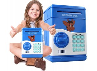 Сейф сберегательный для детей, электронный, звуковой, с пин-кодом, цвет синий цена и информация | Оригинальные копилки | kaup24.ee