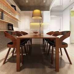6 деревянных коричневых обеденных стульев цена и информация | Стулья для кухни и столовой | kaup24.ee