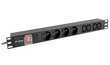 Lanberg Ülepingekaitse Rack PDU 1U 10A 4X 230V PL 4X IEC C13 2m C14 must цена и информация | Pikendusjuhtmed, kaablid | kaup24.ee