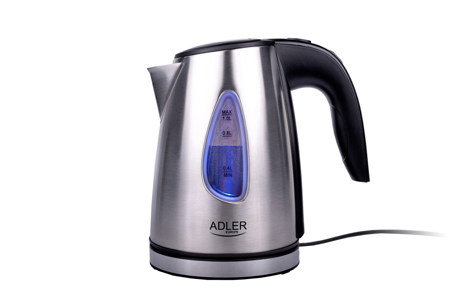 Adler AD1203 veekeetja 1L, 1500w, metall hind ja info | Veekeetjad | kaup24.ee