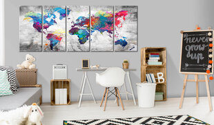 Картина - World Map: Spilt Paint цена и информация | Картины, живопись | kaup24.ee